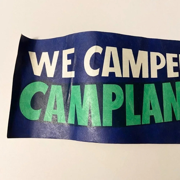 Vintage We Camped Campland Mission Bay Bumper Sticker 15  Inches Long San Diego - Picture 2 of 9